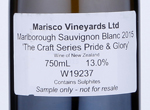 Marisco Vineyards Craft Series 'Pride & Glory' Sauvignon Blanc,2015