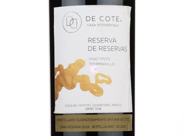 De Cote Reserva De Reservas Tempranillo,2019